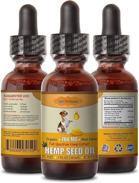 Joint Care For Dogs Dog Hemp Seed Oil 780 Mg Best