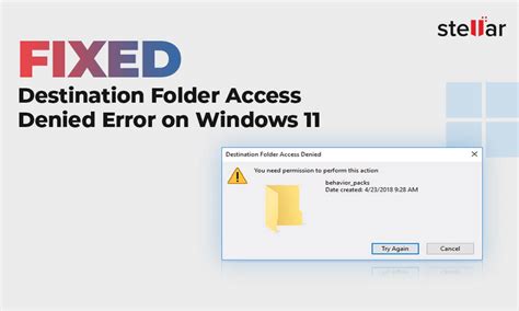 How To Fix Destination Folder Access Denied Error On Windows 11