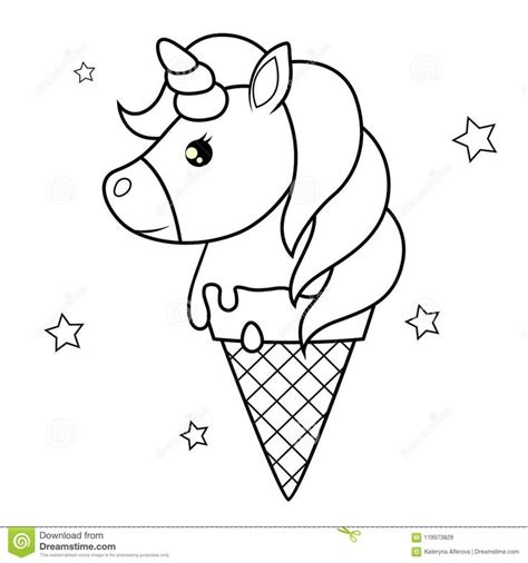 Check spelling or type a new query. Illustration about Cute cartoon unicorn. Black and white ...