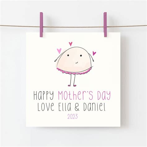 Personalised Happy Mothers Day Love From Pink Card By Parsy Card Co