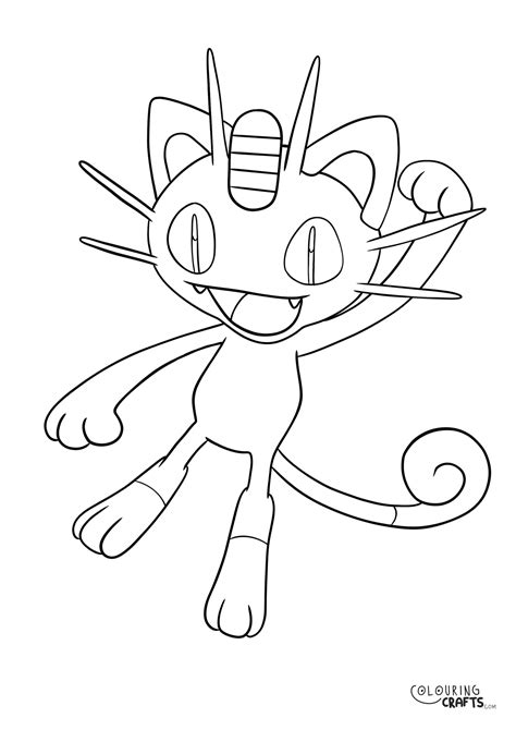 Pokemon Coloring Page Meowth My Xxx Hot Girl