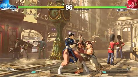 Street Fighter V Gameplay Chun Li Vs Ryu Youtube