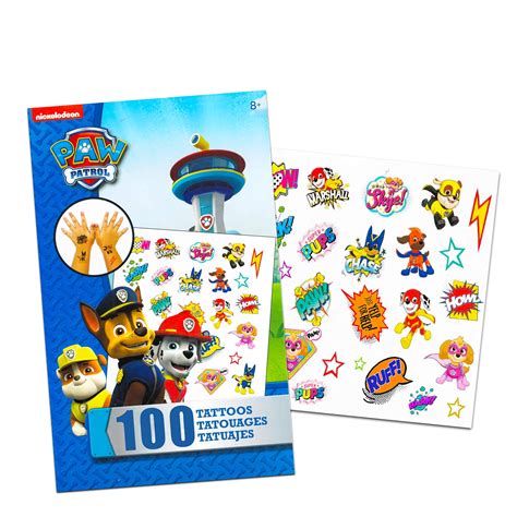 Paw Patrol Stickers And Tattoos Party Favors Bundle Set 200 Paw