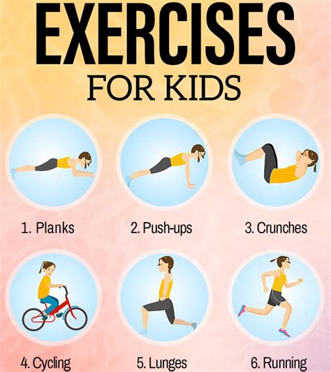 Upper Body Strength Exercises For Kids - Exercise Poster