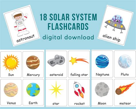 Solar System Flash Cards Printable