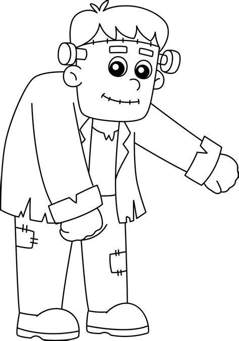 Frankenstein Head Coloring Page