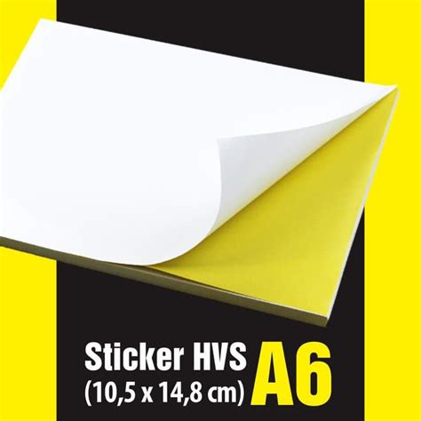 Kertas Stiker Label HVS A6 / Printable Sticker (Bisa di Print & Tulis