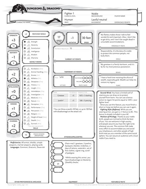 Dungeons Dragons Reveals Its Latest Character Sheet Update The