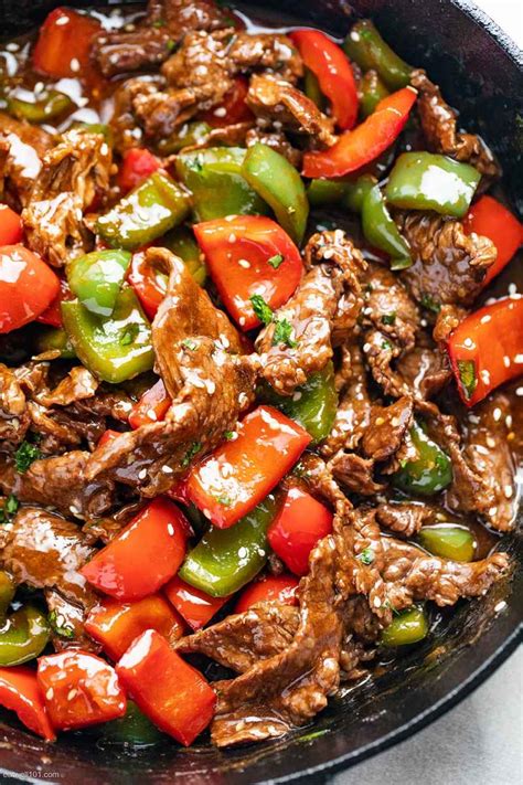 Meanwhile, in a small bowl, combine cornstarch, ginger, chicken broth, and worcestershire sauce, and blend well. 15-Minute Pepper Steak Stir-Fry | Beef recipes for dinner ...