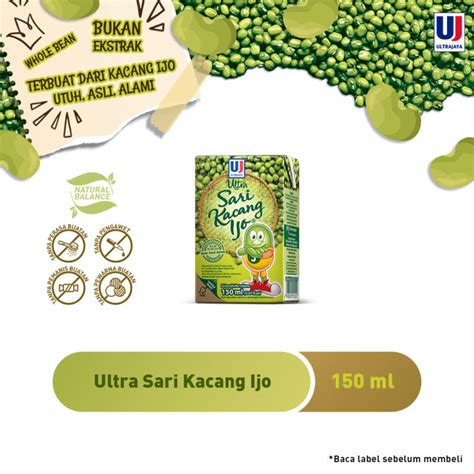 Ultra Sari Kacang Hijau 150 Ml Lazada Indonesia