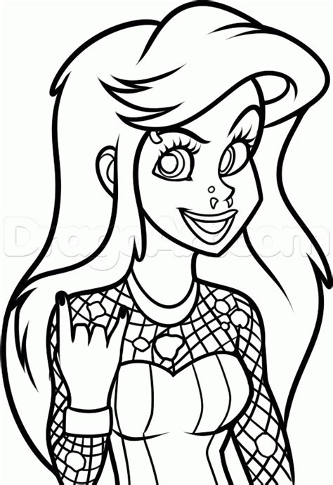 Goth Disney Characters Drawings Disney Princess Coloring Pages
