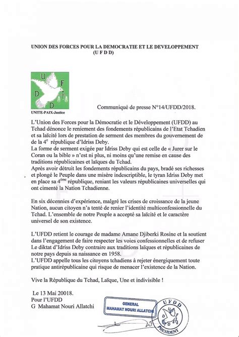 Idriss déby bei einer wahlkampfveranstaltung am 9. #TCHAD #UFDD : Communiqué N°14 - L'UFDD dénonce le ...