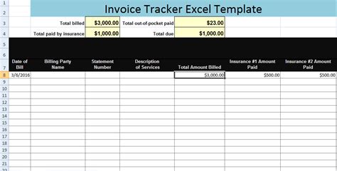The bill payment schedule tracker not only allows you to remember which bills you have paid, but also allows you to budget accordingly by seeing all your bills listed in one place. Invoice Tracker Excel Template xls - Microsoft Excel ...