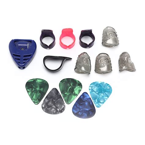 Guitar Accessories Kit Silicone Fingertip Protectors Fingerstall Full
