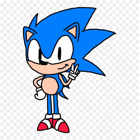 Classic Sonic Cartoon Hd Png Download 610x790864800 Pngfind