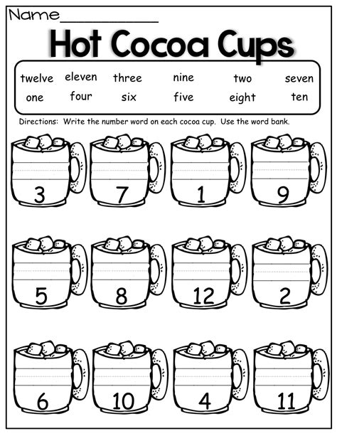 Printable Number Words Worksheets Activity Shelter Count And Match