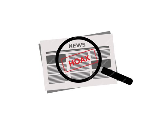 Premium Vector | Newspaper with display of hoax news and magnifying
