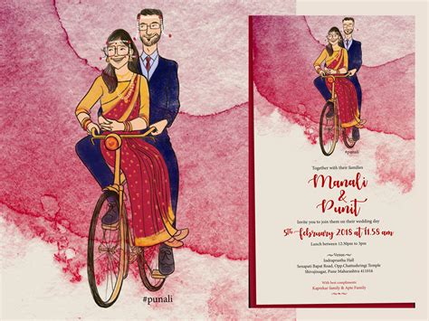Illustrations For Wedding Invitations On Behance