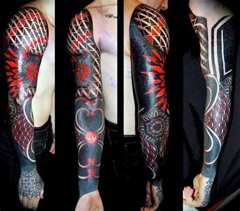 70 Red Ink Tattoo Designs For Men Masculine Ink Ideas