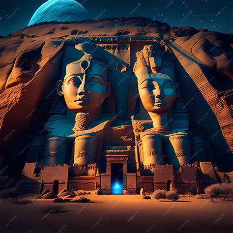 Premium AI Image | AbuSimbel Unveiled Gateway to Ancient Egypt