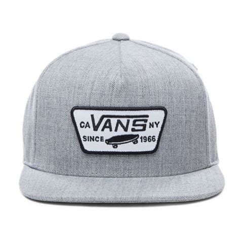 Full Patch Snapback Hat Grey Vans
