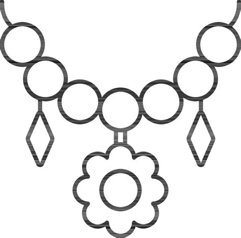 Necklace Icon In Black Outline 24335914 Vector Art At Vecteezy