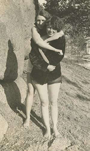 Antique Vintage Flapper American Beauty Risque Striptease Lesbian Int Rare Photo Signed By