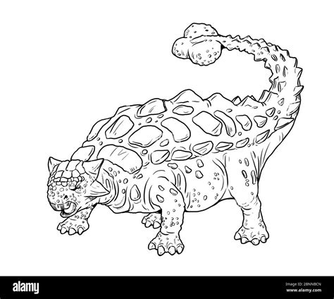Dibujos De Un Ankylosaurus Para Colorear Para Colorear Pintar E Pdmrea