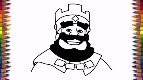 How To Draw Clash Royale King Step By Step Face Drawing Youtube