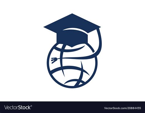 Global Education Logo Design Template Royalty Free Vector