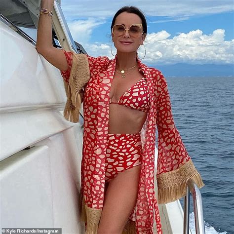 Kyle Richards Dons A Spotted Bikini And Shows Off Her Svelte Figure In A Flashback Friday Photo
