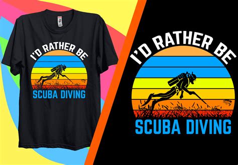 T Shirt Design Scuba Diving Gráfico Por Adobetshirt · Creative Fabrica