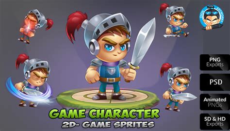Knight 2d Game Character Sprites 01 Gamedev Market