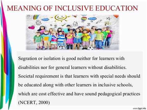 Meaning And Definition Of Inclusive Education Ppt Definitoin