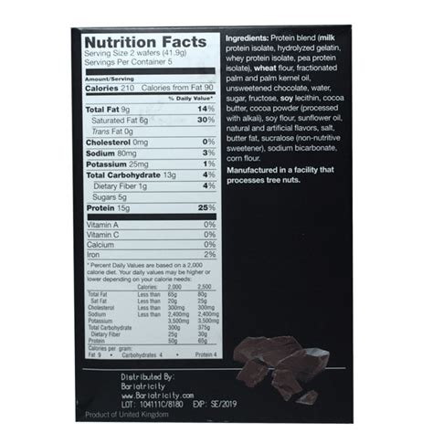Chocolate Wafers Protein Bars 5 Per Box Bariatricity