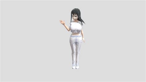 anime girl rigged download free 3d model by lil cristal [174561b] sketchfab