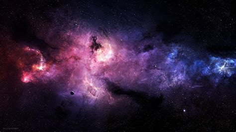 Fond Décran Art Numérique Galaxie Espace Nébuleuse Atmosphère Univers Astronomie