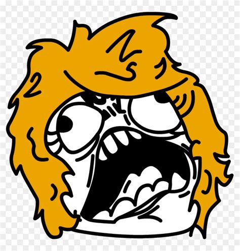 Screaming Angry Girl Face Meme Free Transparent Png Clipart Images