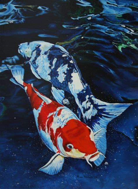 Buy Koi Fish Print Taken From My Original Painting Art Online In India