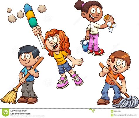 56 awesome clean up room clipart kids cleaning kids potty. Kids cleaning stock vector. Illustration of cleaning ...