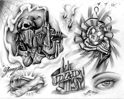 Gangster Tattoo Drawings For Men Best Tattoo Ideas Kulturaupice