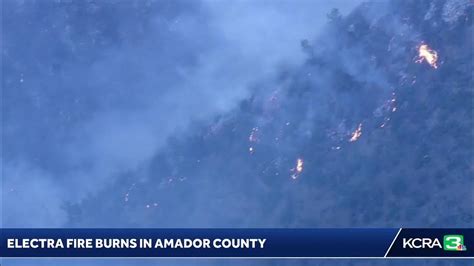 Livecopter 3 Has View Over The Electra Fire In Amador County Youtube