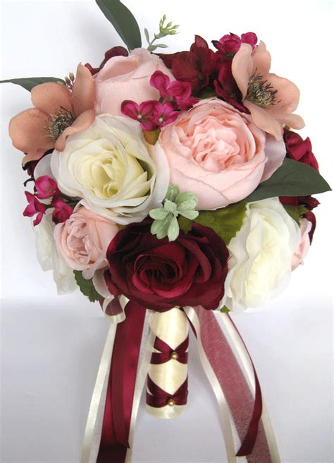 Flowers which will complement your style, we have silk wedding flowers and bridal bouquets which will give you a special look on your big day. 17 piece Wedding Bouquet package Bridal Silk Flowers PINK ...