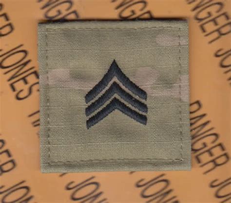 Us Army Enlisted Sergeant Sgt E 5 Rank Ocp 2 Chest Patch W Hook 300
