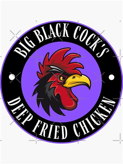 Big Black Cocks Deep Fried Chicken Sticker For Sale By Pstawicki