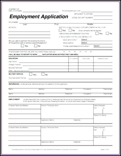 printable truck driver application form printable forms free online