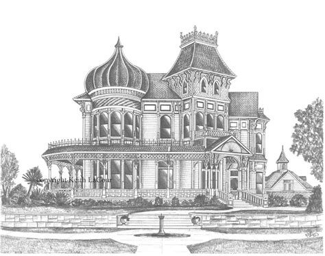 Mirror reverse sets are only available with a 5 copy or 8 copy set. Morey Mansion, Redlands CA | Pencil drawing by Keith ...