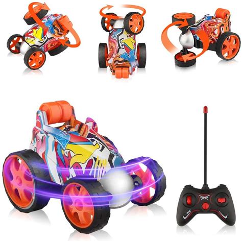 Allaugh Remote Control Car For Boys 360° Spins And Flips Rolling Rc