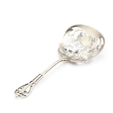 Antique Watson Company Pierced Sterling Silver Spoon Ebth