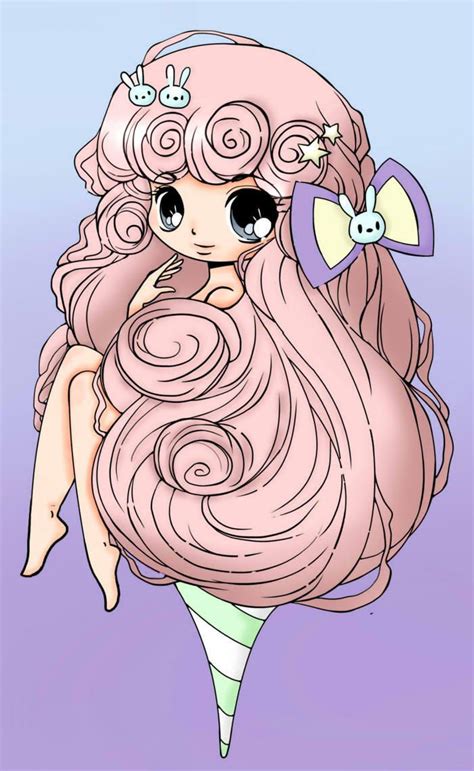 Cotton Candy Girl By Ktyria Anime Drawings Kawaii Anime Cute Art